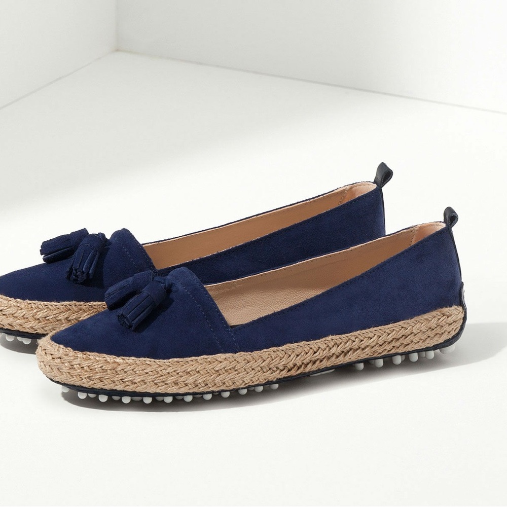 Massimo Dutti Navy Blue Espadrille Loafers